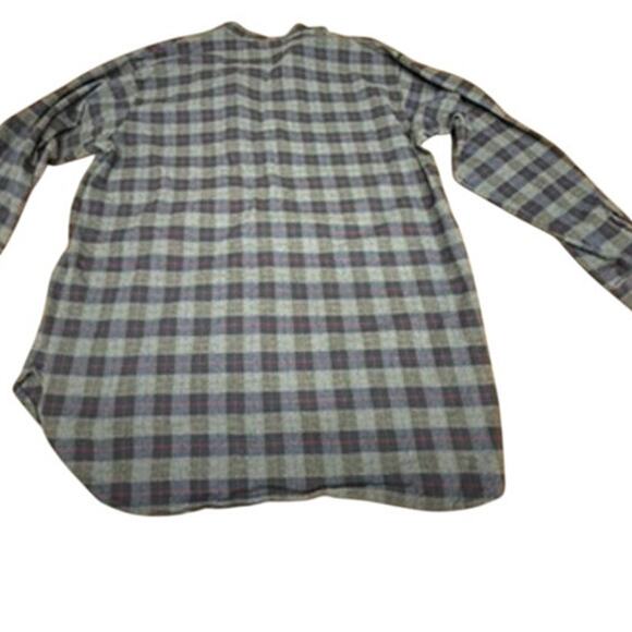 VTG "The Vermont Flannel Co." Henley Flannel Shirt SZ XL USA 199% Cotton Plaid - Picture 7 of 8